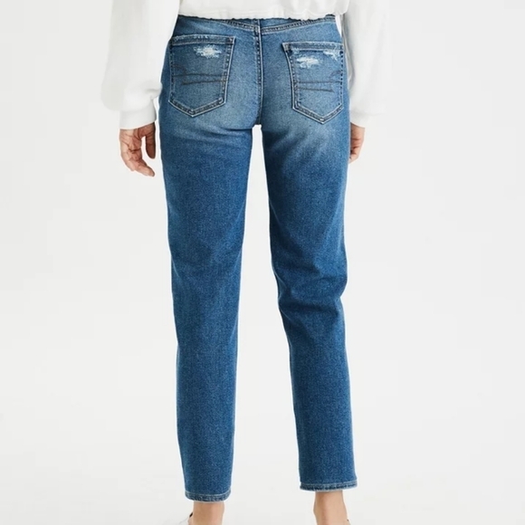 American eagle outiftters AE Stretch Mom Jean medium bright indigo 00 - Picture 12 of 14